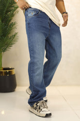 Relaxed Drift Turbo Loose Fit Jeans In Mid Blue